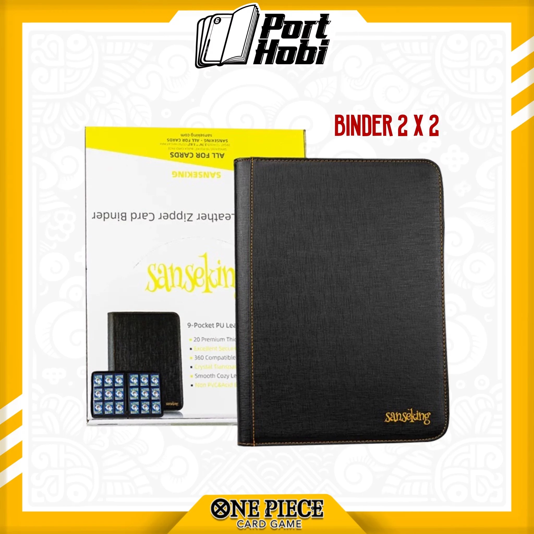 【Binder】Sanseking PU Leather Zipper Card Binder 2x2